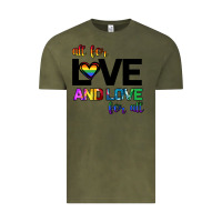 Vintage Olive All For Love And Love For All Vintage Tee - Bettercallsaul