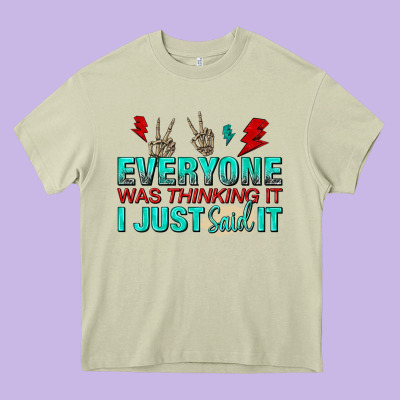 Everyone Was Thinking It I Just Said Heavy Core Tee Designed By Nancycooperartshop
