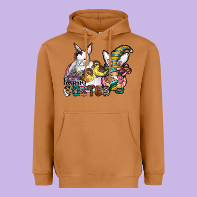 Happy Easter Heavyweight Hoodie Designed By Cowhidedigitalart