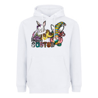 White Happy Easter Heavyweight Hoodie - CowhideDigitalArt