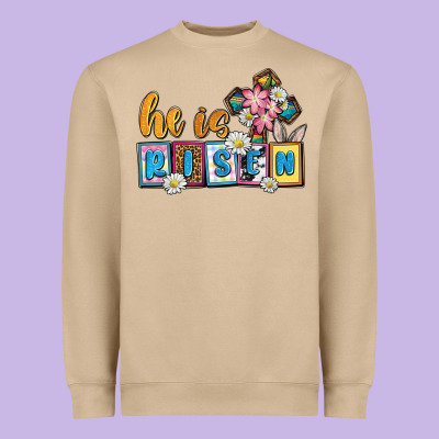 Easter Day He Is Risen Heavyweight Sweatshirt Designed By Oliviacreatesart