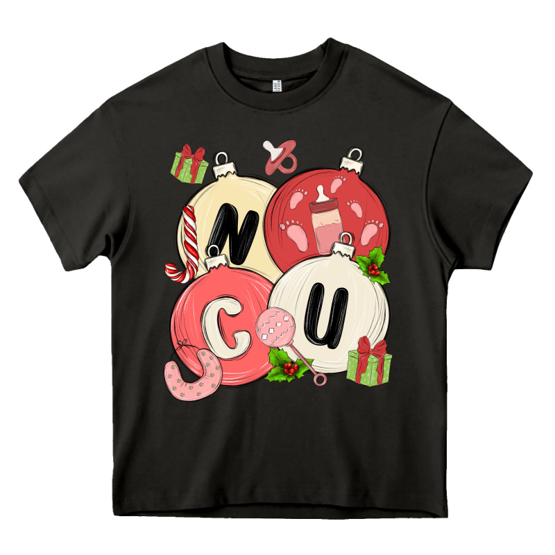 Nicu Nurse Christmas Heavy Core Tee by MaliasSmallBusiness | Teevron