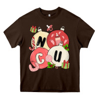 Chocolate Brown nicu nurse christmas Heavy Core Tee - MaliasSmallBusiness