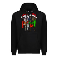 Black two christmas heifers Premium Hoodie - RanaPortraitStore