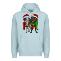 Blue Mist two christmas heifers Premium Hoodie - RanaPortraitStore