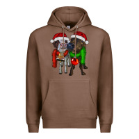 Chestnut two christmas heifers Premium Hoodie - RanaPortraitStore