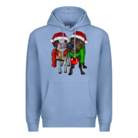 Colony Blue two christmas heifers Premium Hoodie - RanaPortraitStore