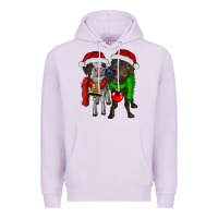 Lilac two christmas heifers Premium Hoodie - RanaPortraitStore