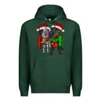 Sports Green two christmas heifers Premium Hoodie - RanaPortraitStore