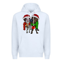 White two christmas heifers Premium Hoodie - RanaPortraitStore