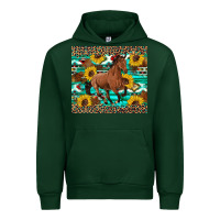 Forest Green western horse sunflowers Urban Hoodie - Artiststas