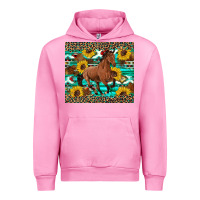 Fuchsia Pink western horse sunflowers Urban Hoodie - Artiststas