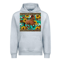 Heather Grey western horse sunflowers Urban Hoodie - Artiststas