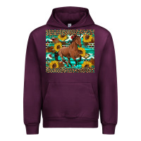 Mauve Wine western horse sunflowers Urban Hoodie - Artiststas