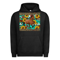 Pigment Black western horse sunflowers Urban Hoodie - Artiststas