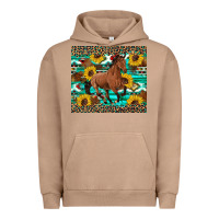 Pigment Burro western horse sunflowers Urban Hoodie - Artiststas