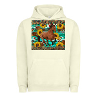 Pigment Pistachio western horse sunflowers Urban Hoodie - Artiststas