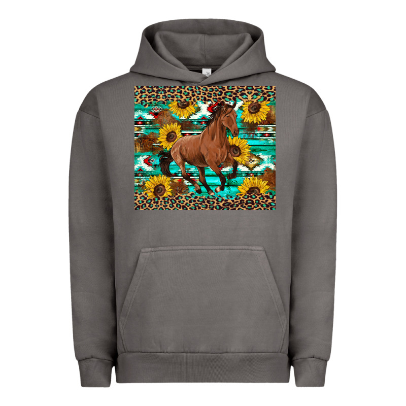 Western Horse Sunflowers Urban Hoodie by Artiststas | Teevron