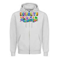 Dove Grey Equality Is Beautiful Zipper Hoodie - BundleAndBundleShop