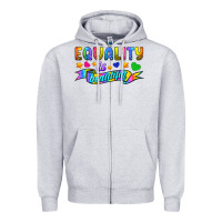 Heather Grey Equality Is Beautiful Zipper Hoodie - BundleAndBundleShop