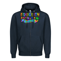 Navy Equality Is Beautiful Zipper Hoodie - BundleAndBundleShop
