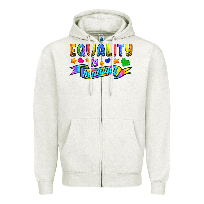 Equality Is Beautiful Zipper Hoodie by BundleAndBundleShop | Teevron