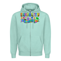 Seafoam Equality Is Beautiful Zipper Hoodie - BundleAndBundleShop