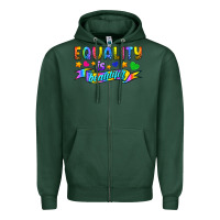 Sports Green Equality Is Beautiful Zipper Hoodie - BundleAndBundleShop