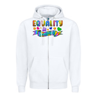 White Equality Is Beautiful Zipper Hoodie - BundleAndBundleShop