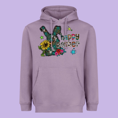Happy Easter Heavyweight Hoodie Designed By Cowhidedigitalart