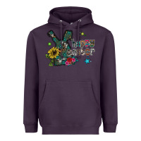 Plum Happy Easter Heavyweight Hoodie - CowhideDigitalArt