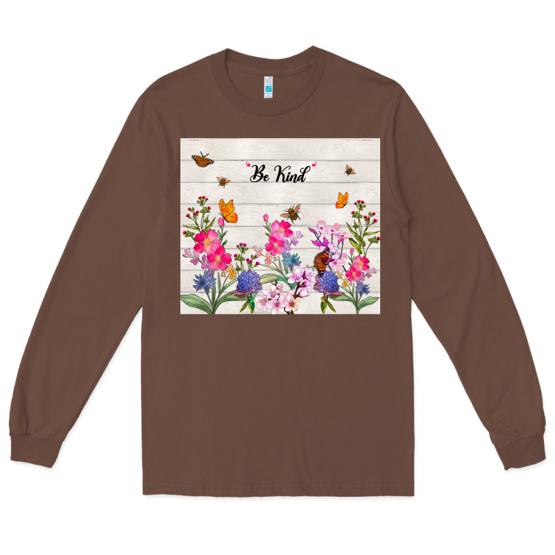 Be Kind Wildflower Long Sleeve Tee by TumblerDesignByShophia | Teevron