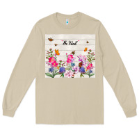 Mushroom be kind wildflower Long Sleeve Tee - TumblerDesignByShophia