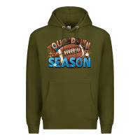 Army Green touchdown season Premium Hoodie - FaDigitalArtStudio
