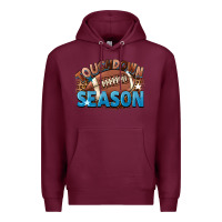 Burgundy touchdown season Premium Hoodie - FaDigitalArtStudio