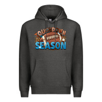 Charcoal Heather touchdown season Premium Hoodie - FaDigitalArtStudio