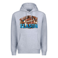 Heather Grey touchdown season Premium Hoodie - FaDigitalArtStudio