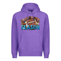 Purple touchdown season Premium Hoodie - FaDigitalArtStudio
