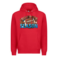 Red touchdown season Premium Hoodie - FaDigitalArtStudio