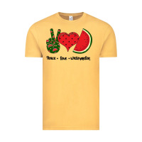 Vintage Mustard Peace Love Watermelon Vintage Tee - Bettercallsaul