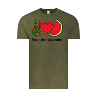 Vintage Olive Peace Love Watermelon Vintage Tee - Bettercallsaul