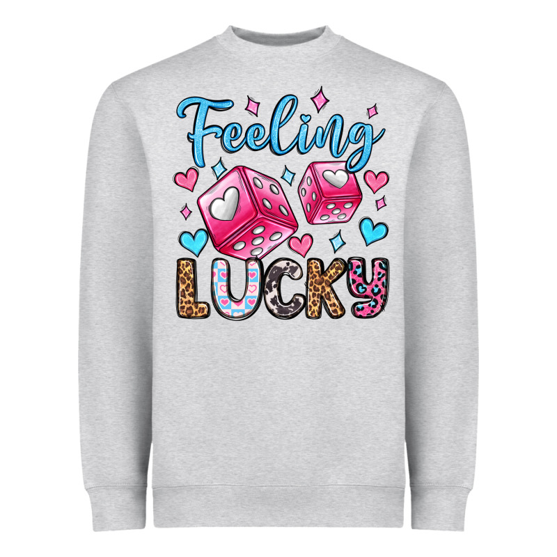 Feeling Lucky Valentine's Day Olivia Heavyweight Sweatshirt by OliviaCreatesArt | Teevron