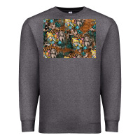 Charcoal Heather easter pattern Premium Sweatshirt - CowhideDigitalArt