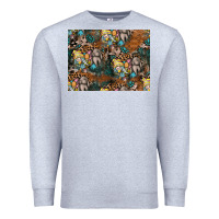 Heather Grey easter pattern Premium Sweatshirt - CowhideDigitalArt