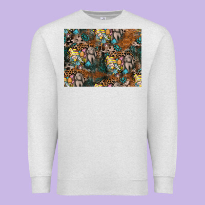 Easter Pattern Premium Sweatshirt Designed By Cowhidedigitalart