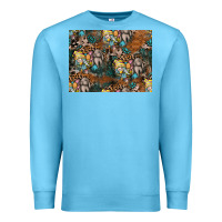 Ocean Blue easter pattern Premium Sweatshirt - CowhideDigitalArt