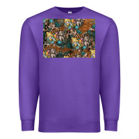 Purple easter pattern Premium Sweatshirt - CowhideDigitalArt
