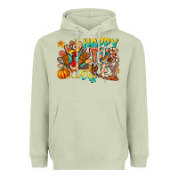Matcha Happy Turkey Day Heavyweight Hoodie - CowhideDigitalArt