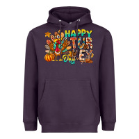 Plum Happy Turkey Day Heavyweight Hoodie - CowhideDigitalArt