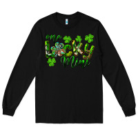 Black St. Patrick's Day One Lucky Mini Long Sleeve Tee - RanaPortraitStore